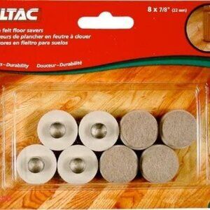 New Felt Pad Heavy Duty Nail-on Felt Pads, 7/8" (22mm) round, pack of 8